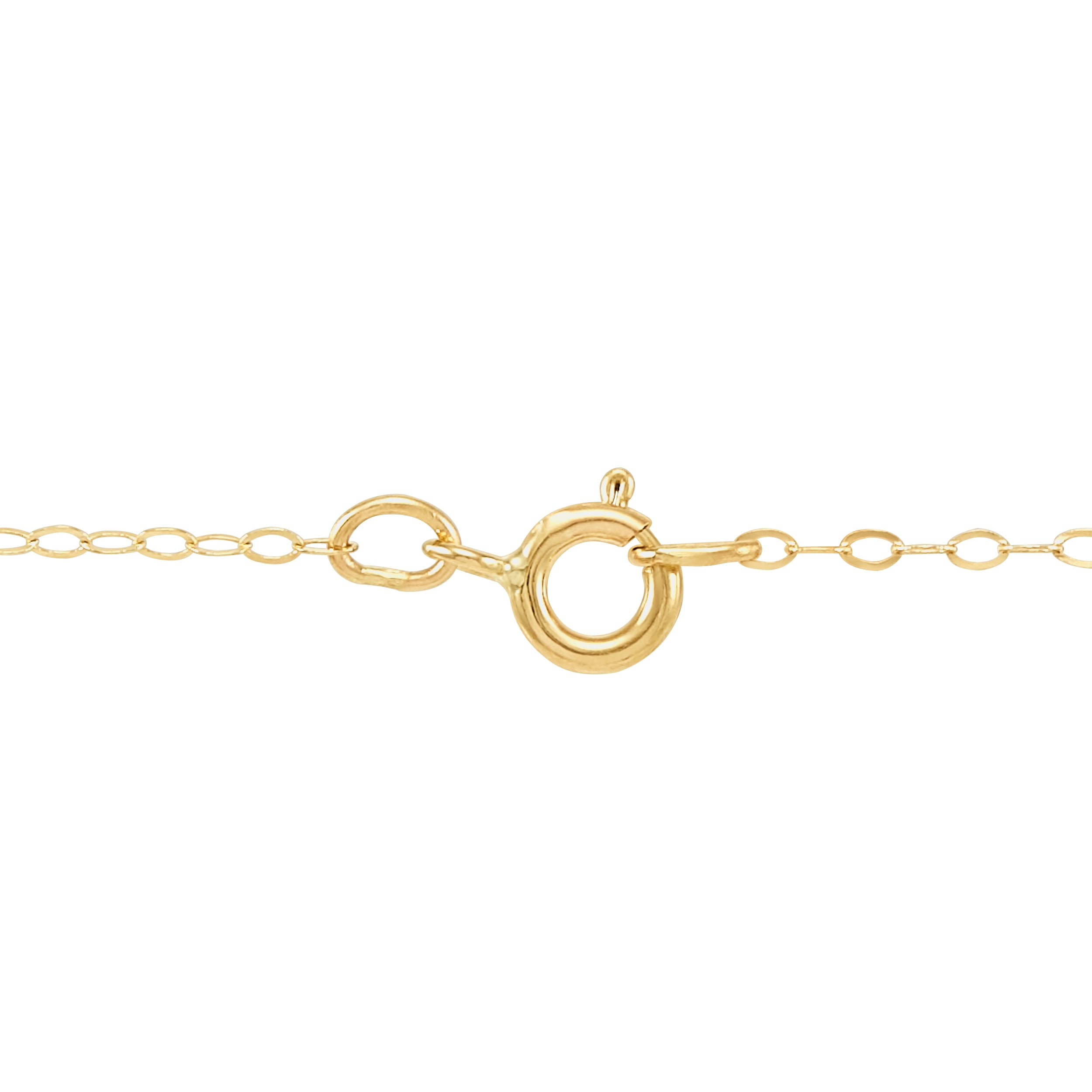 Brilliance Fine Jewelry Childrens 10K Yellow and Rose Gold with Rhodium Oval Guadalupe Pendant with Cubic Zirconia on 14" Gold Filled Chain