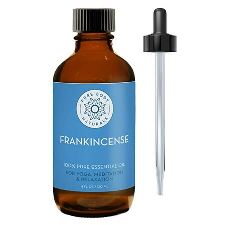 Frankincense Essential Oil for Diffuser and Skin, Stress Relief, Meditation and Yoga, by Pure Body Naturals, 4