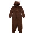 thumbnail image 1 of Solid Color Parent-Child Suit, Long Sleeve Family Pajamas Set, Round Neck Zipper Hoodie, 1 of 5