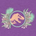thumbnail image 2 of Girl's Jurassic World Floral T-Rex Logo Graphic Tee Purple Berry Large, 2 of 4