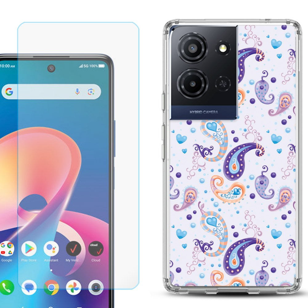 Phone Case for TCL K33 5G, with Screen Protector, by OneToughShield -  Colorful Peace - Walmart.com