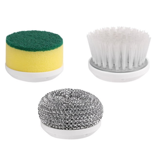 Multifunctional Electric Clean Brush 360 Degree Rotation for Home Kichen (White)