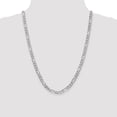 thumbnail image 4 of 14K White Gold Figaro Chain Necklace 24 inch 6 mm Flat with Lobster Clasp, 4 of 4