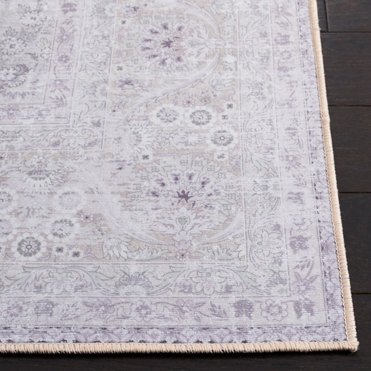 SAFAVIEH Tucson Dusko Traditional Machine Washable Area Rug, 4' x 6', Beige