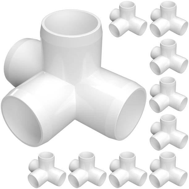 FORMUFIT PVC Fitting, 4Way Tee Side Outlet , Furniture Grade, 1/2