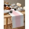 thumbnail image 6 of Ldtrchee Valentines Day, Table Runner 90 Inches, Minimalist Pink Stripes Solid Color Bed Runner Dresser Scarves Tabletop for Indoor Outdoor Parties/Ceremony/Banquet, 13" x 90", 6 of 8