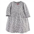 thumbnail image 2 of Hudson Baby Infant and Toddler Girl Cotton Long-Sleeve Dresses 2pk, Snowflake, 2 Toddler, 2 of 3