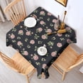 thumbnail image 2 of Pioneer Flower Floral Print Pattern Square Tablecloth, Waterproof Wipeable Spillproof Washable Table Cover for Home Kitchen Party Decor, 52"x52", 2 of 6