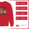 thumbnail image 6 of Dazzling Girl Sweatshirt Blessed and Lucky Cowgirl Cute South Vintage Retro American Heritage Tradition Crewneck, 6 of 7
