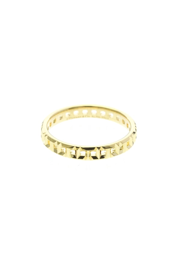 Pre-Owned TIFFANY T True Narrow Ring Yellow Gold (18K) No Stone Band Ring Gold Polished