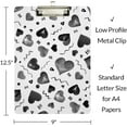 thumbnail image 6 of GZHJMY Clipboard for Classrooms Office Valentines Hearts Plastic Clipboard Standard Letter Size A4 Clipboard with Low Profile Metal Clip Decorative Clip Boards for Teachers, 6 of 6