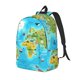 thumbnail image 1 of Fotbe World Map With Animals Landmarks Mochila de Lona con Estampado, Mochila Duradera, Mochila Versátil de Alta Calidad, Mochila Compacta Vintage-Medium, 1 of 5