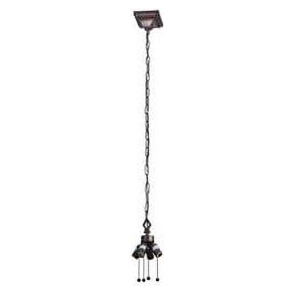 Meyda Tiffany - 17330 - Four Light Hanging Fixture - Pullchain Hanging Fixture - Mahogany Bronze