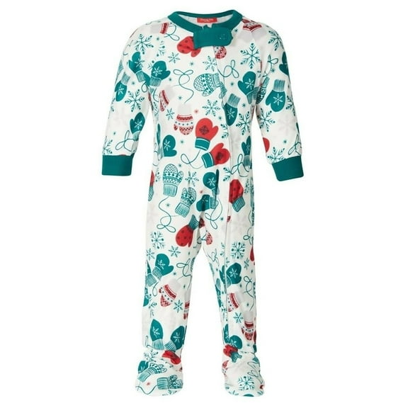 Family Pajamas Matching Baby One Piece Pajama, Mittens, 24 Month New with box/tags