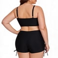 thumbnail image 6 of AHTJRT Two Piece Bikini Sets for Women Tie Front Bralettes and Beach Shorts Swimsuits with Adjustable Spaghetti Straps Tummy Control Butt Lifting Bathing Suits Black XXXL, 6 of 6