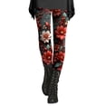 thumbnail image 2 of Multi-color Leggings for Women Ladies' Slim Fit Floral Slimming Printed Bottom Pants, 2 of 5