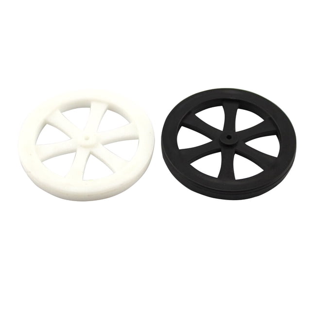 MasteelfCA 50 Pcs Petites Roues en Plastique Accessoires Modèle Jouets Roues pour Bricolage