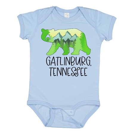 

Inktastic Gatlinburg Tennessee- Mountains and Bear Shape Gift Baby Boy or Baby Girl Bodysuit