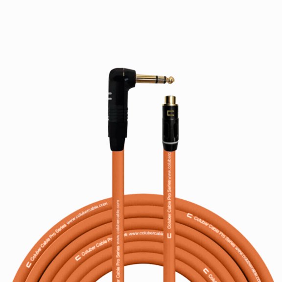 Coluber Cable Balanced Right Angle 1/4" TRS - RCA Female Pro 3-Pin Connector