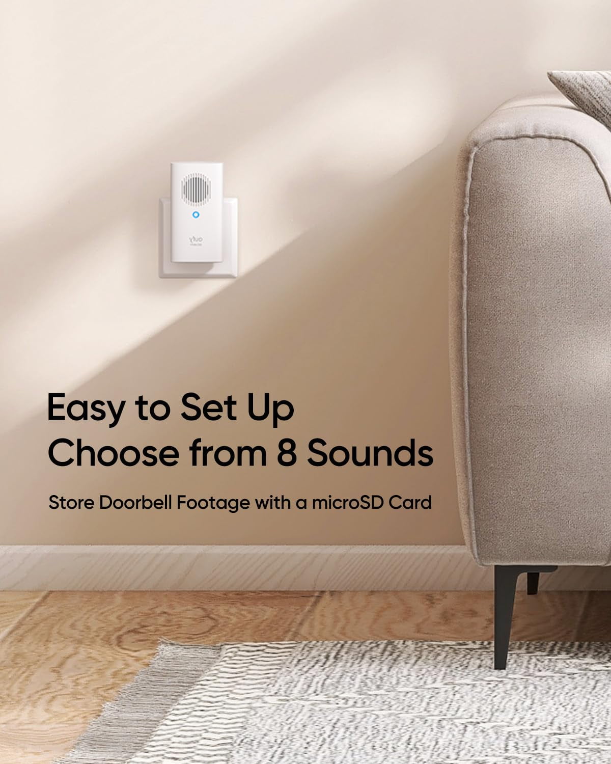 Eufy Security - Doorbell chime - wireless - Wi-Fi - 2.4 Ghz