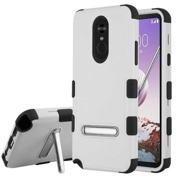 LG Stylo 5 Phone Case Tuff Hybrid Shockproof Impact Resistant Heavy Duty Armor Rubber Rugged Hard TPU Protective with Kickstand [Military-Grade Certified] Cover GRAY Phone Case for LG Stylo 5 [2019]