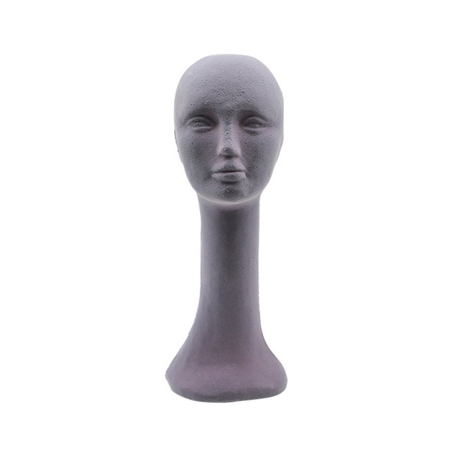 Flocado espuma cabeza molde pelucas gafas sombrero bufanda soporte de exhibición (gris) JShteea Libre de BPA