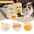 thumbnail image 6 of Serenable 2 in 1 Automatic Pet Feeder Water Dispenser Portable Travel Supplies Cat Food Bowl Food Container for Kitten Small Dogs Bunny Yellow, 6 of 9