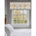 thumbnail image 3 of Orange Green Pumpkin Valances for Windows Linen Texture Thanksgiving Black Plaid Rod Pocket Curtains Valance Short Window Treatment Drapes for Living Room, Bedroom Bathroom 60"&nbsp;W x 14" L, 3 of 5