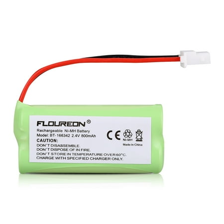 Cordless Phone Battery Bt283342 3 FLOUREON Cordless Home Phone Battery Pack 2.4V 800mAh Ni-MH for BT-166342 BT183342 BT283342 ()