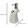 thumbnail image 4 of Halloween Soap Dispenser, Ceramic Lotion Bottle, Halloween Ghost Shape Soap Dispenser for Bathroom and Kitchen, White Ceramic Material, Compact Size 7.87x4.13x3.15 Inches, Easy Pump Mechanism, 4 of 7