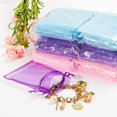 thumbnail image 4 of Bolsa de Organza para embalaje de joyas, decoración de fiesta de boda, bolsas de tul con cordón, para regalo, 7x9, 9x12, 10x15cm, 50/100 Uds., 50%, 4 of 4