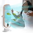 thumbnail image 1 of Abs Desktop Portable Fan, Usb Powered Mini Air Cooler With 5 Speed Settings, for Vehicle and Household Use, White, 1 of 6