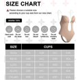 thumbnail image 2 of Women Backless Shapewear Bodysuit Plunge Backless Body Shaper Bra Push Up Bra With Transparent Shoulder Strap, 2 of 5