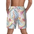 thumbnail image 4 of Goofa Abstract Marble Texture Printed Men's Swim Trunks Board Shorts Quick Dry Mens Swimming Trunks with Compression Liner,Breathable Fit Hawaii Beach Shorts-X-Large, 4 of 9