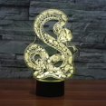 thumbnail image 2 of YSITIAN 3D Snake Night Light Illusion Lamp 7 Colors Change LED Touch Switch USB Power Kids Toys Decor Decorations Table Lamp Children Christmas Valentines Bir YT05-107, 2 of 8