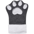 thumbnail image 2 of Christmas Stocking Hanging Stuffed Christmas Boot 3D Dog Paw Pattern Christmas Stocking for Candy Cookies Chocolates Gift Bag Christmas Stocking Fireplace Christmas Tree Decoration, Gray, 2 of 5