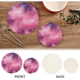 thumbnail image 4 of Pink Clouds Round Woven Potholders Set Trivets for Hot Dishe Heat Resistant Non-Slip Trivets for Cooking and Baking Kitchen Home Decor, 4 of 7