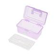 thumbnail image 5 of Clear Plastic Art Storage Box Watercolor Oil Painting Supplies Multipurpose Case Portable for Artists Students, 5 of 8