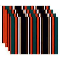 Simply Daisy 18" x 14" Multi-Stripe Stripe Print Placemat, Set of 4