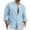 Sky Blue, variant on Kaemgyyd Men's Shirts Casual Button down Solid Color Jacket Coat Winter Fashion Long Sleeve Outwear Tops with Pockets