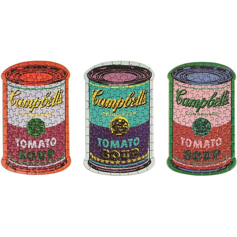 Andy Warhol Soup Cans Shaped Jigsaw Puzzles, Cardboard, Set
