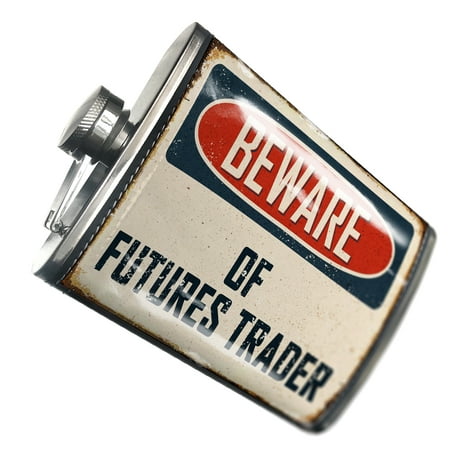 

NEONBLOND Flask Beware Of Futures Trader Vintage Funny Sign