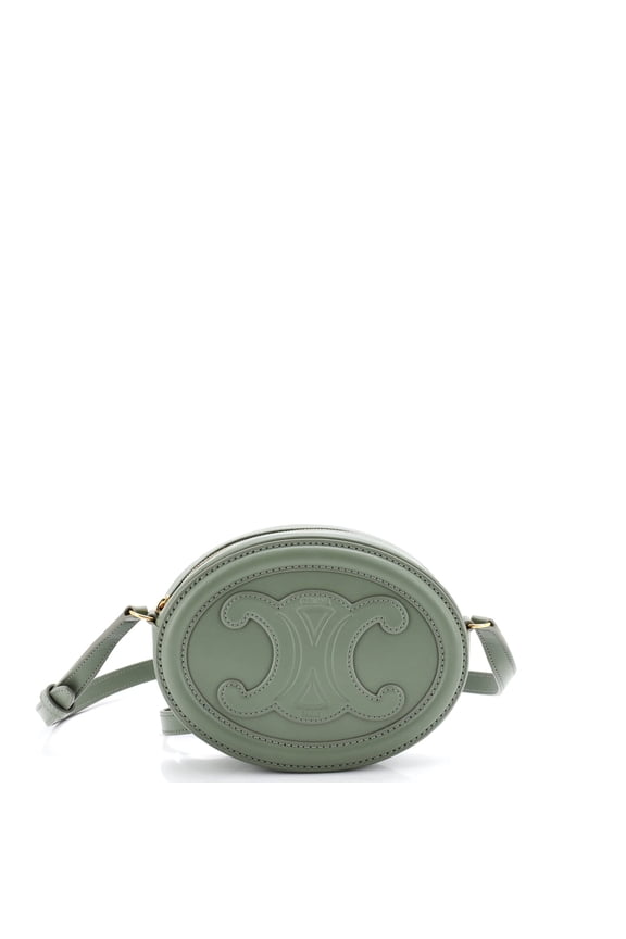 Pre-Owned Triomphe Oval Crossbody Bag Leather Mini By Rebag