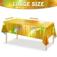thumbnail image 3 of Iridescence Plastic Tablecloth, Shiny Disposable Rectangle Table Cover Holographic Foil Tablecloth Iridescent Party Decoration Birthday Bridal Wedding Christmas, 54" x 108", 3 of 7