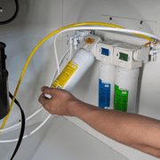 AquaTru Classic Countertop and Under-Sink Water Filter System Replacement Stage 4 VOC Carbon Filter, 3x3x10 in., 1-Pack