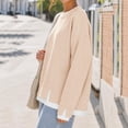 thumbnail image 5 of UDAUDU Womens Sweatshirts Fall Fashion School Teacher Outfits Faux Layered Tops Crew Neck Patchwork Pullover Long Sleeve Cozy Winter Oversized Sweatshirts XL, 5 of 5