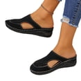 thumbnail image 5 of Miluxas Women's Breathable Hollow Cutout Wedge Slide Mules, Backless Slip On Platform Orthopedic Walking Clogs, Non Slip Soft Leather Casual Shoes Black 5.5(36), 5 of 7