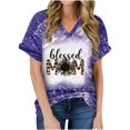 thumbnail image 2 of EQWLJWE Women Blessed Mama T-Shirt Blessed Mom Shirts Blessed Leopard Floral Mother Tee Tops, 2 of 5