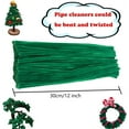 thumbnail image 2 of Topboutique 200 Pcs Green Pipe Cleaners Plush Pipe Cleaner Chenille Craft Stems Art Pipe Cleaners for Creative Decoration Christmas DIY Project，12 inch, 2 of 7