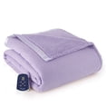 thumbnail image 1 of Thermee Micro Flannel Sherpa Electric Blanket, Twin, Lilac, 1 of 9